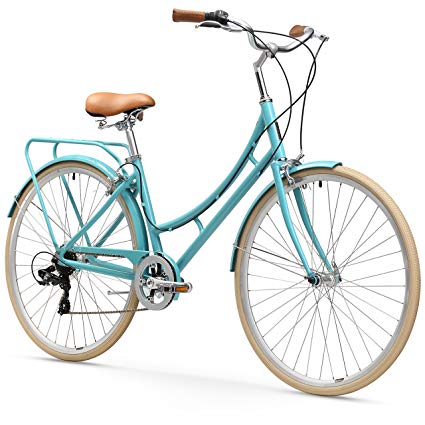 sixthreezero Ride in the Park Women's 7-Speed City Road Bicycle, 17-Inch Frame/700C Wheels, Blue