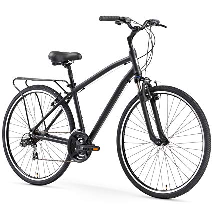 sixthreezero Body Ease Men's 21-Speed Comfort Road Bicycle, Matte Black