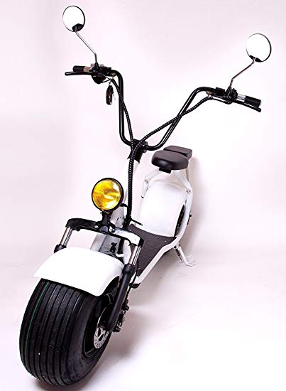 eDrift UH-ES295 2.0 30MPH Electric Fat Tire Scooter Moped with Shocks 2000w Hub Motor Harley E-Bike