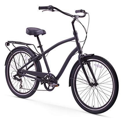 sixthreezero EVRYjourney Men's 26-Inch Hybrid Cruiser Bicycle, Matte Black