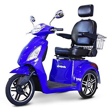 EWheels (EW-36) 3-Wheel Mobility Scooter, Royal Blue - BMC-EWH EW-36B