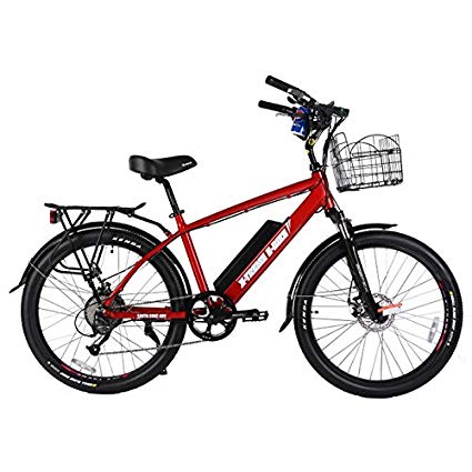 X-Treme Scooters Santa Cruz Beach Cruiser Electric Bicycle 48 Volt Lithium - Long Range Electric Bike