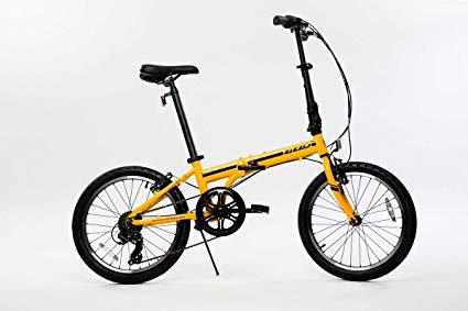 EuroMini ZiZZO Campo 28lb Lightweight Aluminum Frame Shimano 7-Speed Folding Bike 20-Inch