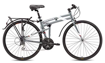 New Montague Urban Folding 700c Pavement Hybrid Bike Smoke Silver 19inch