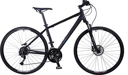 Upland Bikes Pacers Men Black Medium, 27 Speed, Shimano Hydraulic Disc Brakes,Road Bike