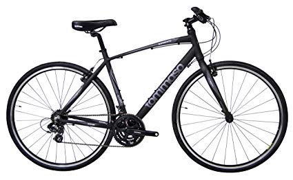 Tommaso Sorrento -HYBRID BIKE OF THE MONTH - Shimano Tourney Hybrid Fitness Bike, Matte Black