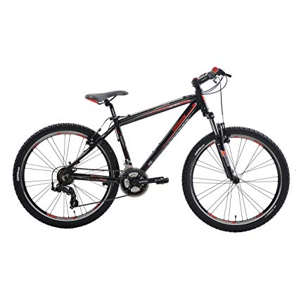 Lombardo Sestriere 300M Mountain Bike, 26 inch Wheels, Men's Bike, Red/Black, 99% Assembled, 17 inch Frame