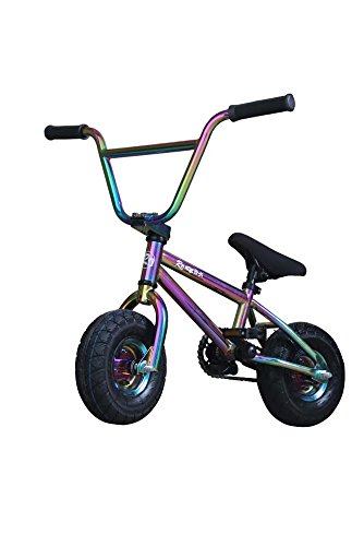 R4 Oil Slick Neo Chrome Complete Pro Mini Bmx Bicycle Trick Jump Freestyle, W/Pegs, USA