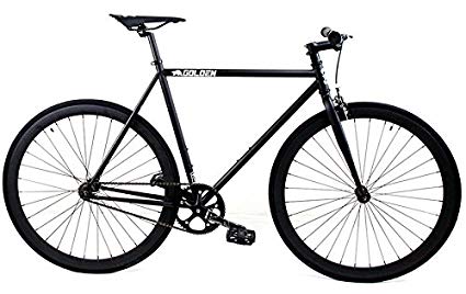 Golden Cycles Fixed Gear Single Speed Fixie Road Bike (Vader, 59)