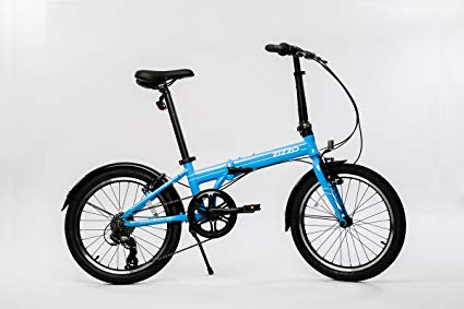 EuroMini ZiZZO Via 26lb Folding Bike-Lightweight Aluminum Frame Genuine Shimano 7-speed 20