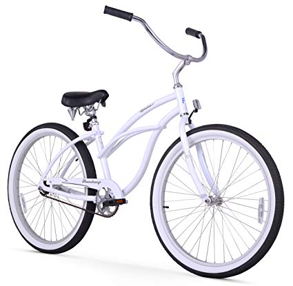 Firmstrong Urban Lady Alloy Single Speed Beach Cruiser Bicycle, 26-Inch, White