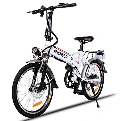 ANCHEER Folding Electric Bike with 36V 8AH Removable Lithium-Ion Battery Lightweight Electric City Bike with 250W Motor and Battery Charger