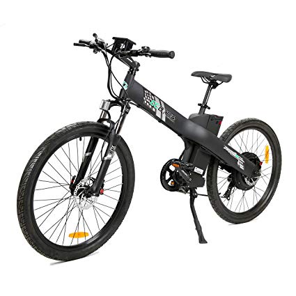 26” Electric Bike 2018 Update 750W 48V/12AH Electric Mountain Bicycle with Shimano 7 Speeds LED DISPLAY Lithium Battery