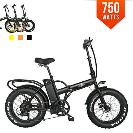 BPM 750watts 13ah +RACK Quality Fat Tire 48v Electric Bicycle Folding 20' Bike