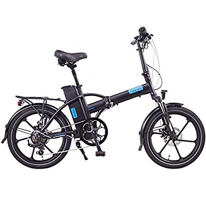 Magnum Bikes Premium 48V Full Power Folding Electric Bike, 500W 8FUN Motor 48V-13Ah Battery MATTE BLACK + GIFT 16000 mAH Solar Power Bank for your cell phone