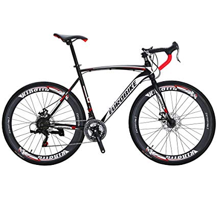 EUROBIKE Road Bike XC550 21 Speed 49 Cm/54 Cm Frame 700C Wheels Road Bicycle Dual Disc Brake Bicycle