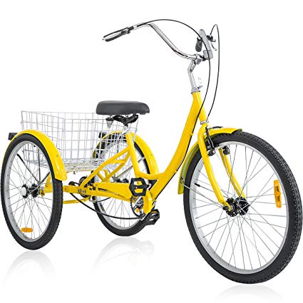 Merax 26 Inch 3 Wheel Bike Adult Tricycle Trike Cruise Bike