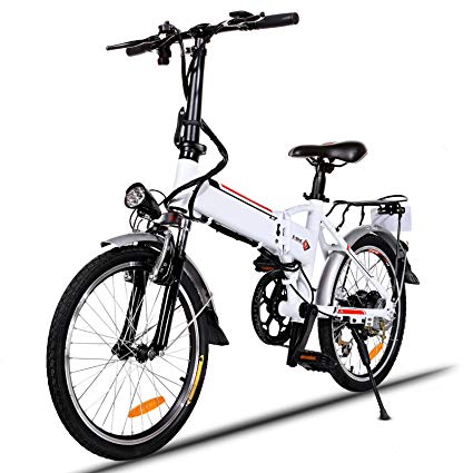 Kemanner 18.7 Inch Folding Electric Mountain Bike, 7-Speed E-Bike with 36V 250W Lithium-Ion Battery (US Stock)