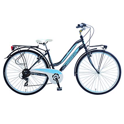 Lombardo Siena 100L Commuting Bike, 700c Wheels, 17 inch Frame, Women's Bike, Antracite/Blue, 99% Assembled