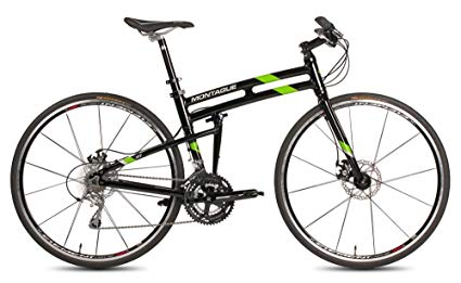 Montague Fit Folding 700c Pavement Hybrid Bike Gloss Black/Green New Model